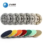 Бриллиантовые накладки для полировки пола Z-LION 7 шт.компл. 4 дюйма, высококачественные белые накладки для шлифовки пола для полировки камня, бетона, абразивного инструмента