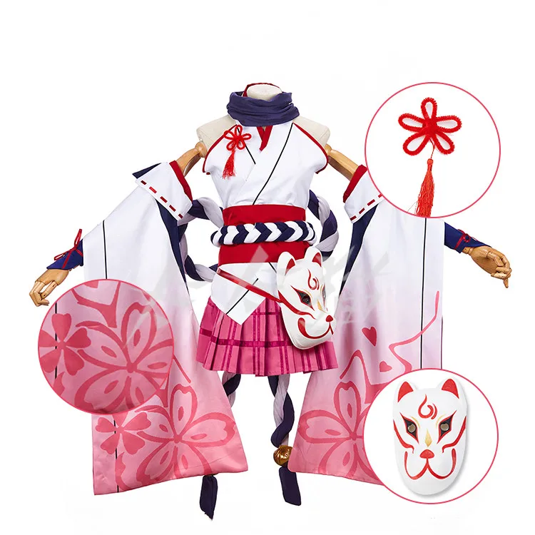 Honkai Impact 3rd Косплей Yae Sakura Косплей Костюм Yae Сакура кимоно костюмы на Хэллоуин с париком обувь меч