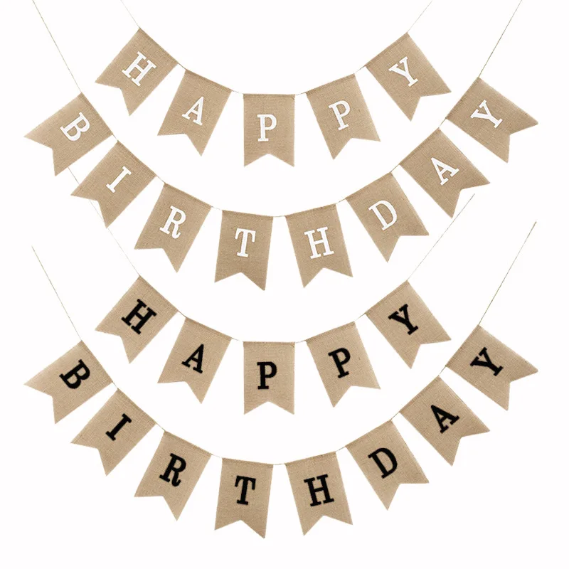 Льняной баннер на 1-й день рождения фотореквизит | Дом и сад