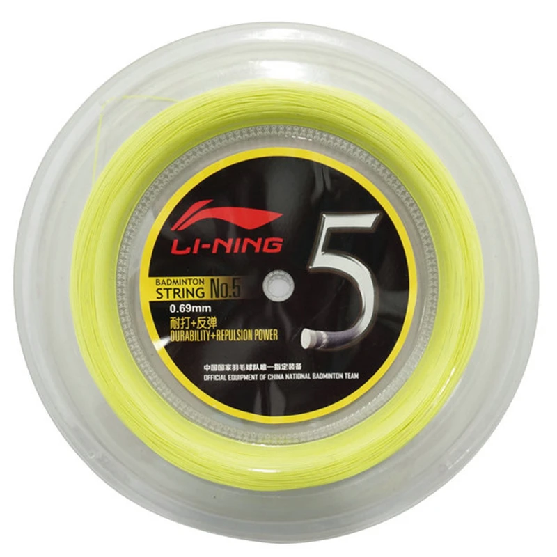 Лески для бадминтона Li Ning 200 метров китайская сборная подкладка №1/5/7 большой