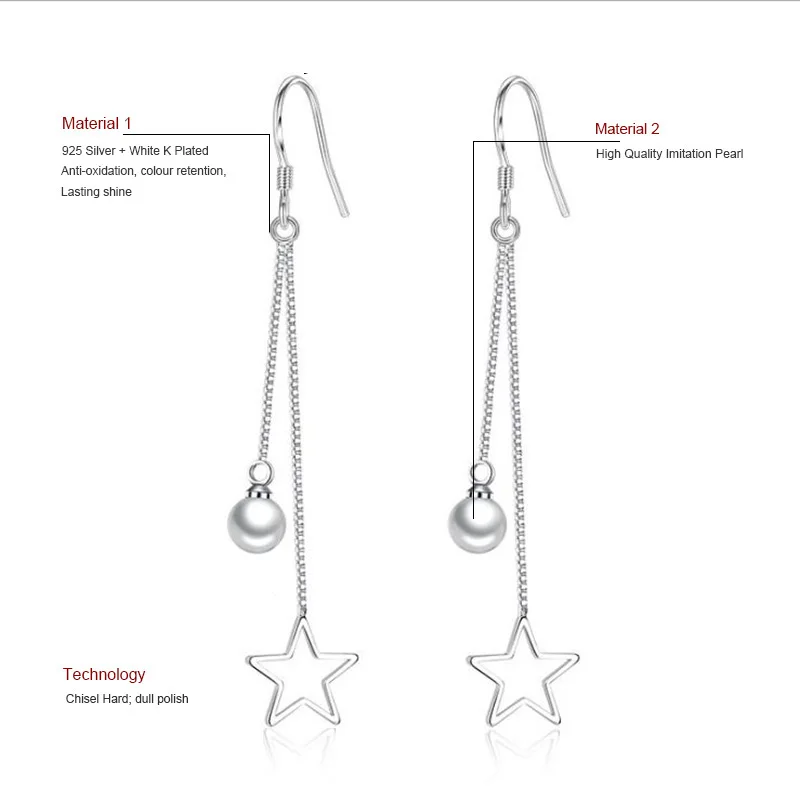 Женские длинные серьги-кисточки из серебра 925 пробы с жемчугом | Украшения и