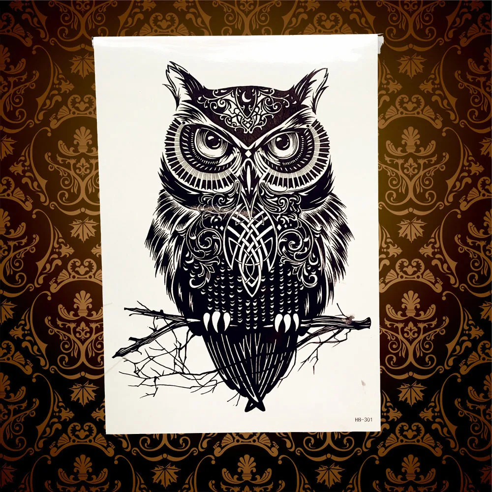 1 шт. модные блестящие серебряные татуировки YS-18 Сова Ловец снов Луна Звезда лист