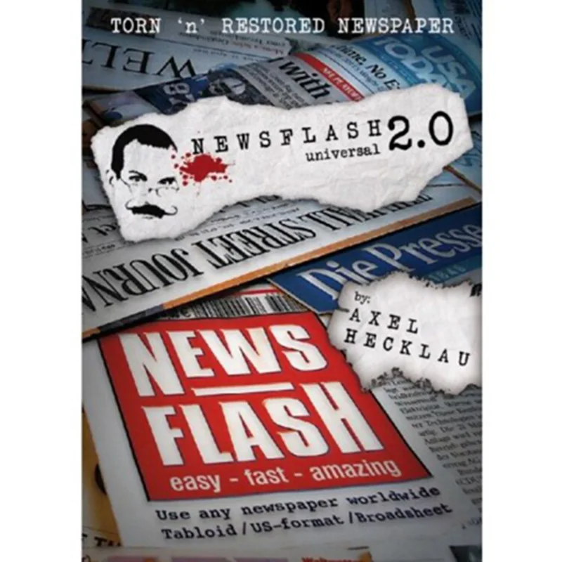 AccessorNews Flash 2,0(универсальные) Волшебные трюки порванные восстановленные газета Импровизированная Магическая сценическая иллюзии, трюк, реквизит