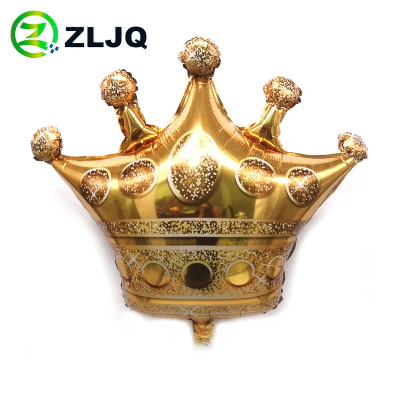ZLJQ большая золотая корона гелиевая фольга воздушные шарики День подарков