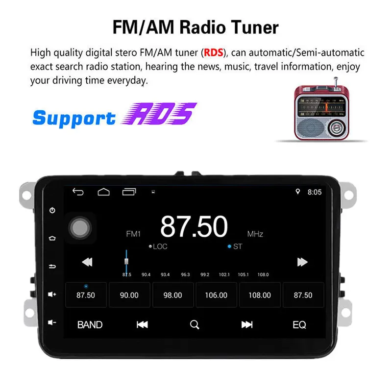 FM передачи 8 дюйм(ов) автомобильный навигатор цифровой WI FI транспортного средства