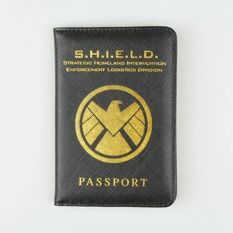 DIKEDAKU Rfid Блокировка держатель для паспорта для мужчин Защита кредитных карт Мстители из искусственной кожи дорожная Обложка на паспорт сумка унисекс