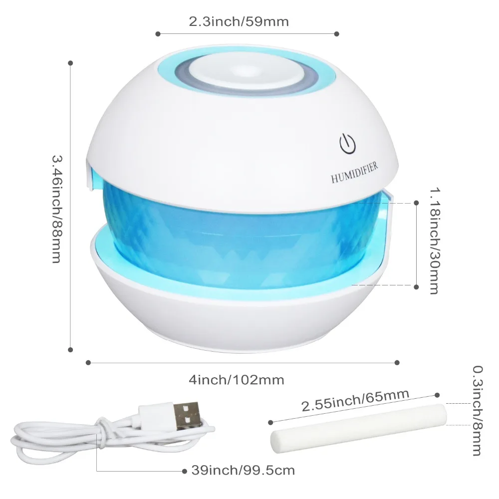 T SUNRISE ультразвуковой аромат увлажнитель для воздуха с разъемом Micro USB 7 СВЕТОДИОД
