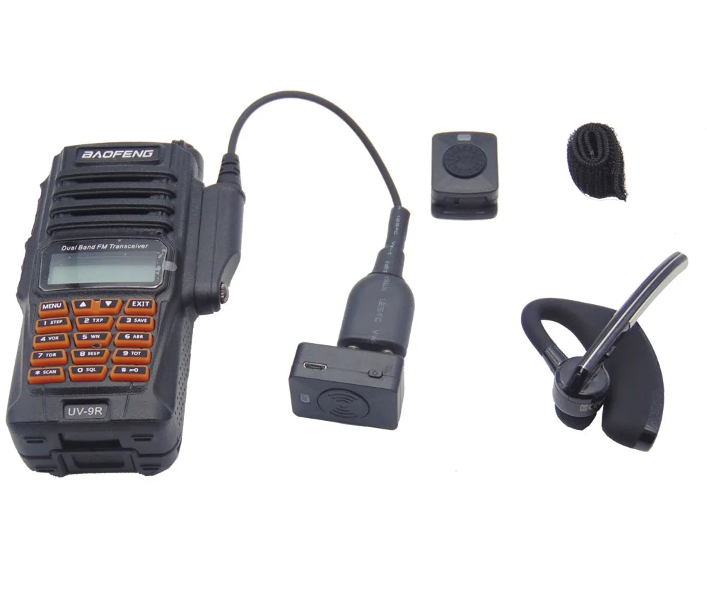 K-Head Bluetooth Беспроводной КАПСЮЛЬ PTT Mic гарнитура с кабелем адаптера для BaoFeng BF-9700 A-58 UV-XR UV-9R радио аксессуары