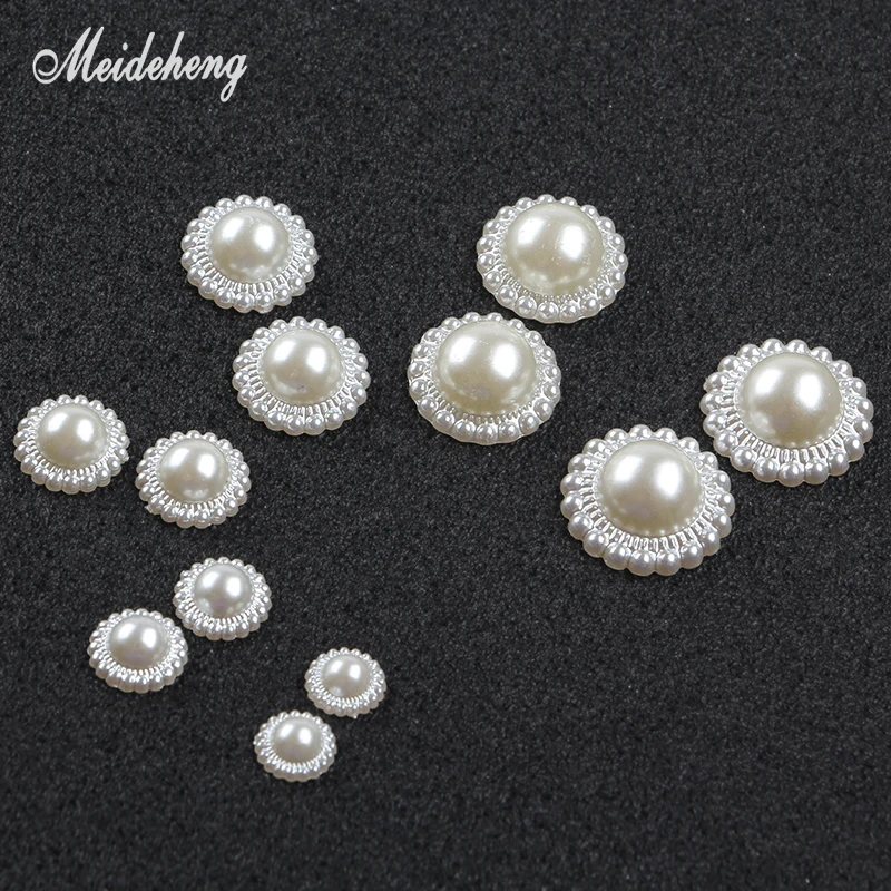 Полусферические акриловые бусины подсолнуха из АБС-пластика для изготовления