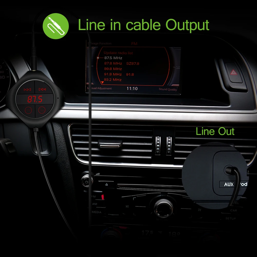 Onever fm-передатчик Bluetooth Handsfree автомобильный комплект радио передатчик беспроводной FM модулятор Автомобильный mp3 плеер TF U диск двойной USB