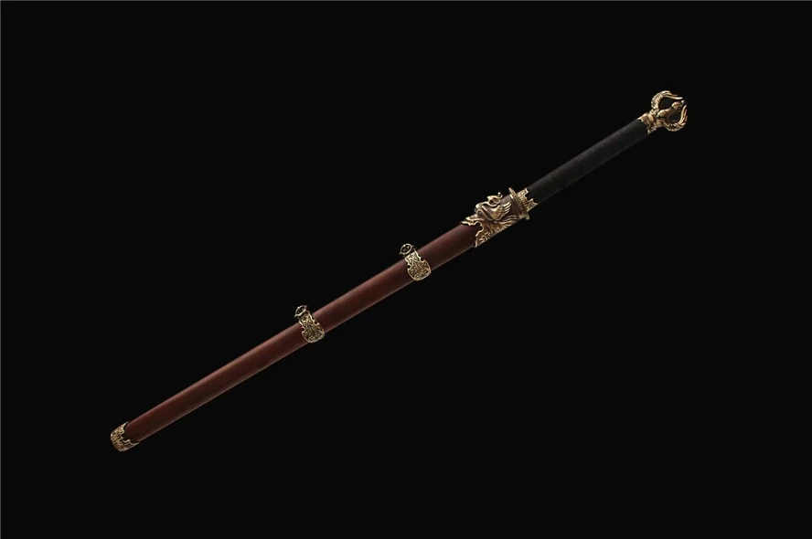 Китайский меч Tang Battle Jian из качественной стали T10 с закалкой в глине и острым лезвием, готовый к использованию.