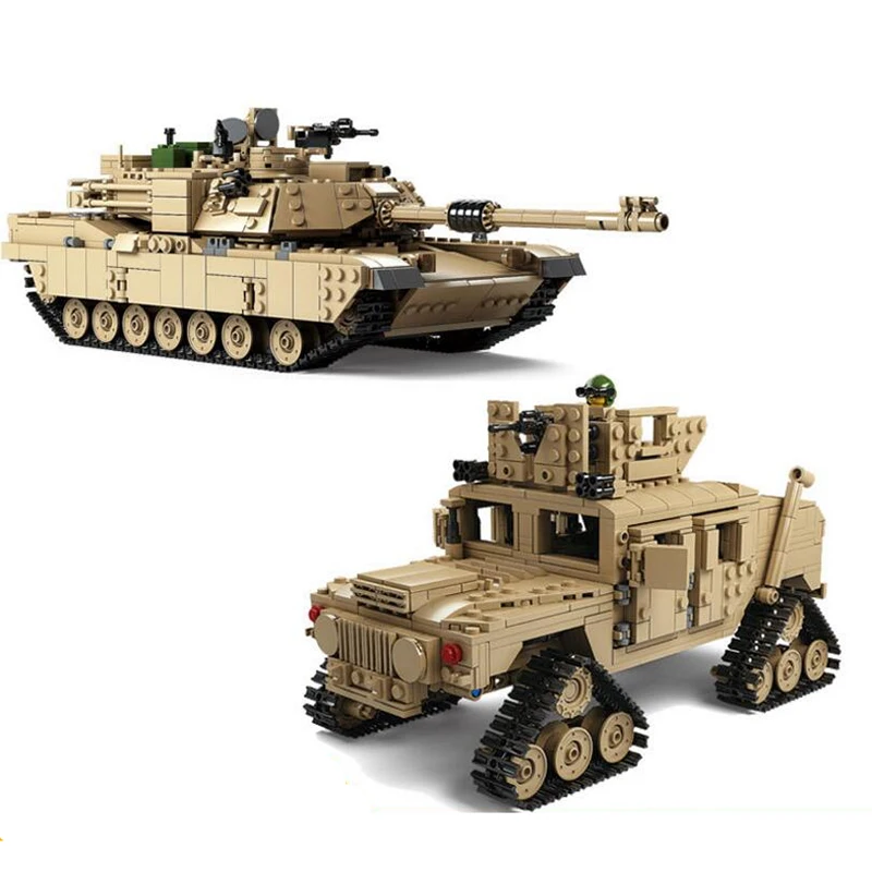 Военная тема Танк строительные блоки M1A2 ABRAMS MBT 1 изменение 2 игрушки танк модели