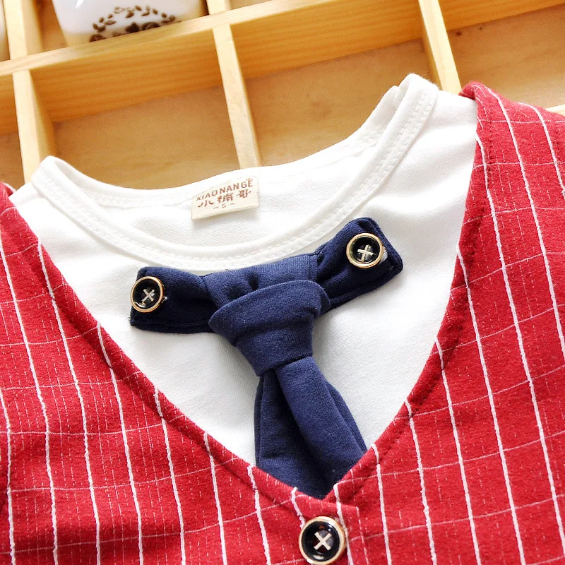 

2018 Autumn boys cotton clothing set toddler boy plaid clothes set boy gentleman suit kids clothes 2 pcs baby boy shirt & pant