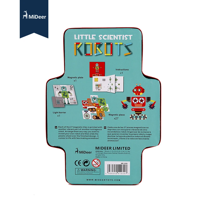 Mideer подвижные головоломки решетки Магнитные Головоломки роботы Детские пазлы