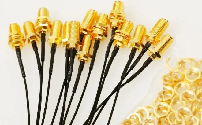 50 шт. SMA кабель прямой разъем к IPEX гнездовой RF Pigtail uFL/u.FL/антенна IPX адаптер провод