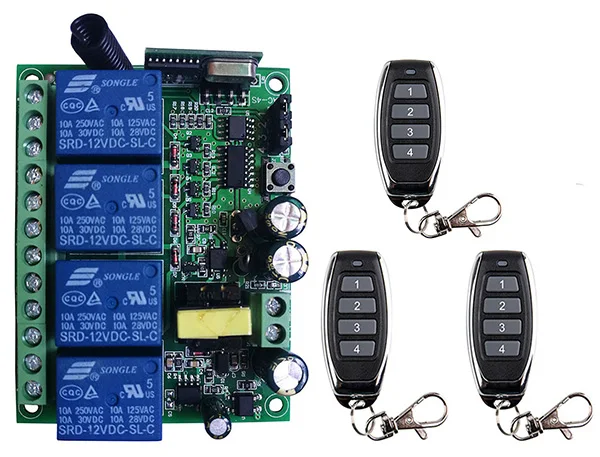 AC110V 220V 230V 4CH 4 CH 10A реле RF Беспроводной дистанционного Управление переключатель