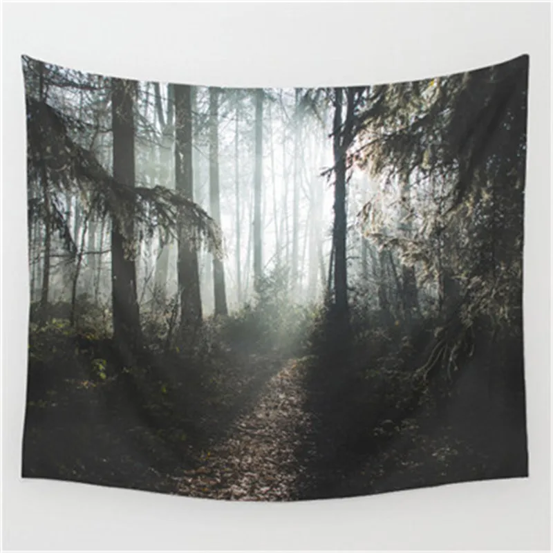 Home Decorative Tapestry Forest Theme Printed Mandala Wall Carpet Hippie Hanging | Дом и сад
