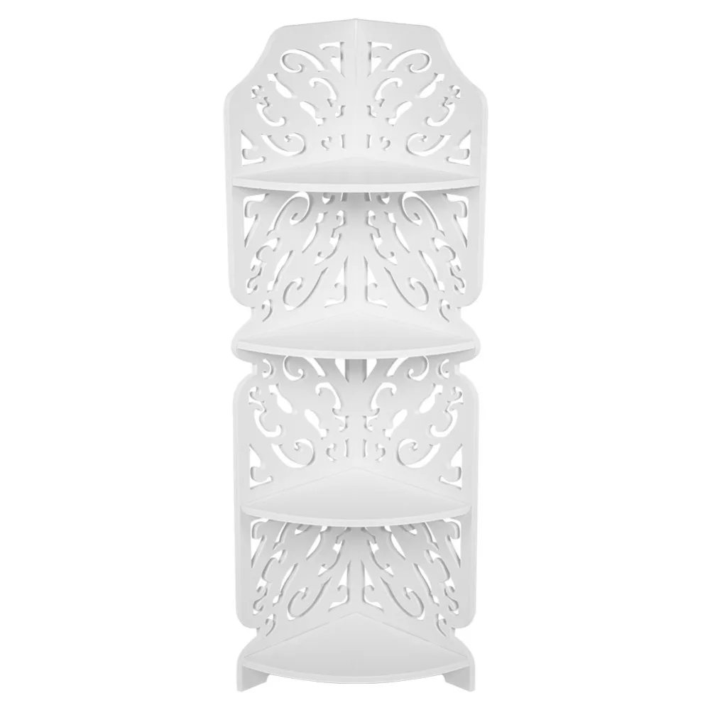 WPC доска 4 яруса ванная комната настенная угловая полка/полки дисплей резной