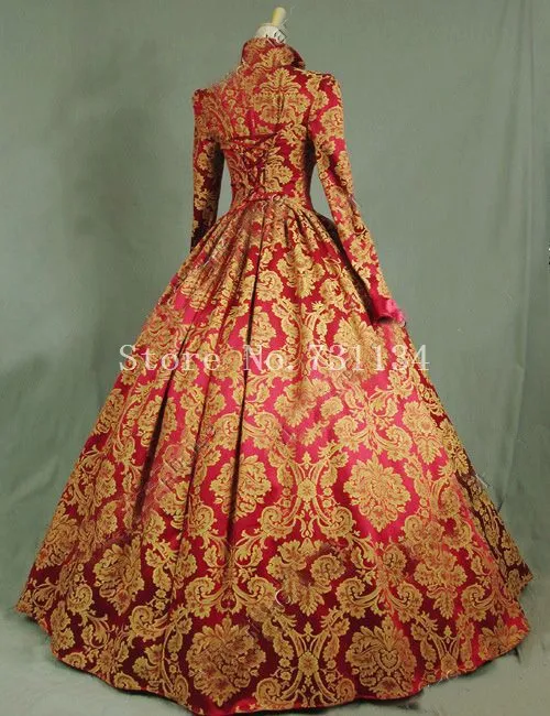 Брендовое Новое жаккардовое платье с принтом парчи длинное Тюдор в