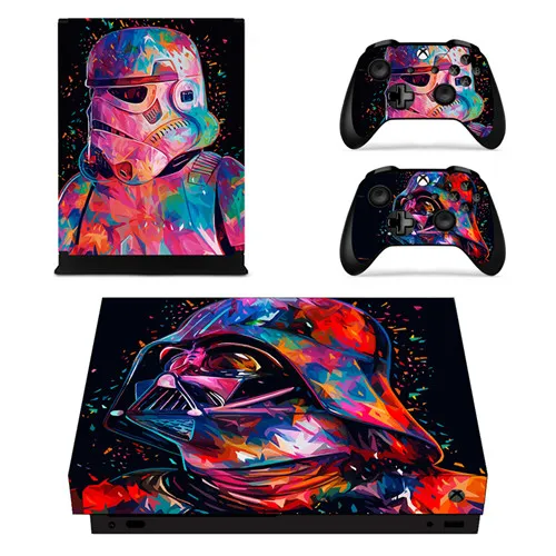YSX1X0700 С принтом «Звездные войны» кожи Стикеры наклейка для Microsoft Xbox One X Xbox Slim консоли и 2 контроллеры для Xbox One X кожи Стикеры винил - Цвет: YSX1X0700