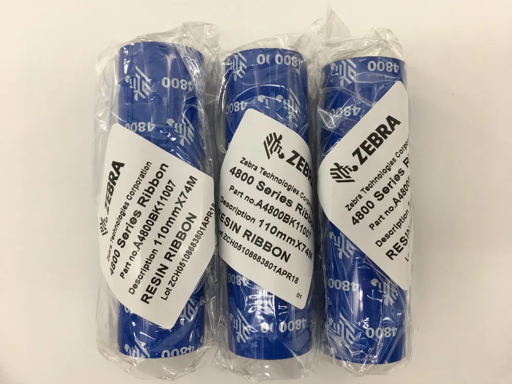 

Original Zebra Resin Ribbon 1/2 inch core PN:4800