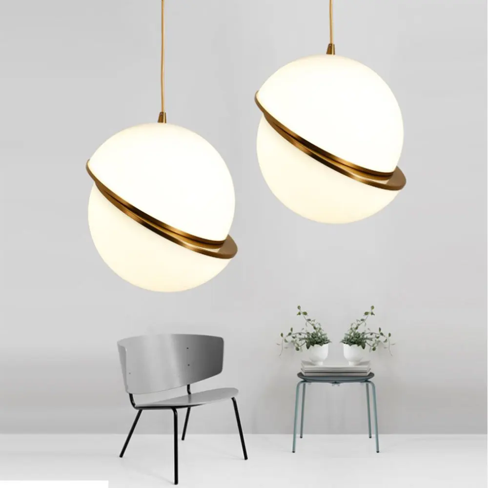 Nordic modern Creative Hemisphere bubble led pendant  light Café iving room restaurant bedroom hanging lamp