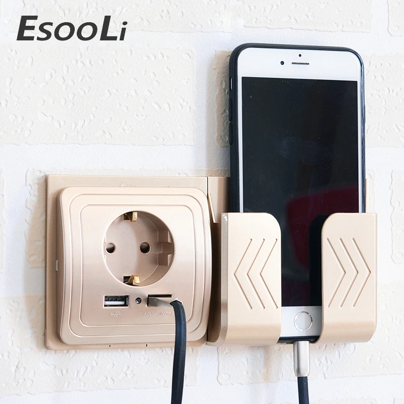 Розетка сетевая Esooli с двумя USB-портами 2 А евровилка | Обустройство дома