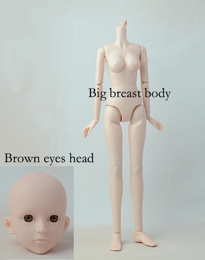 1/4 BJD обнаженные куклы с 3D глазами подвижные суставы тела DIY голова тела куклы аксессуары - Цвет: Set A