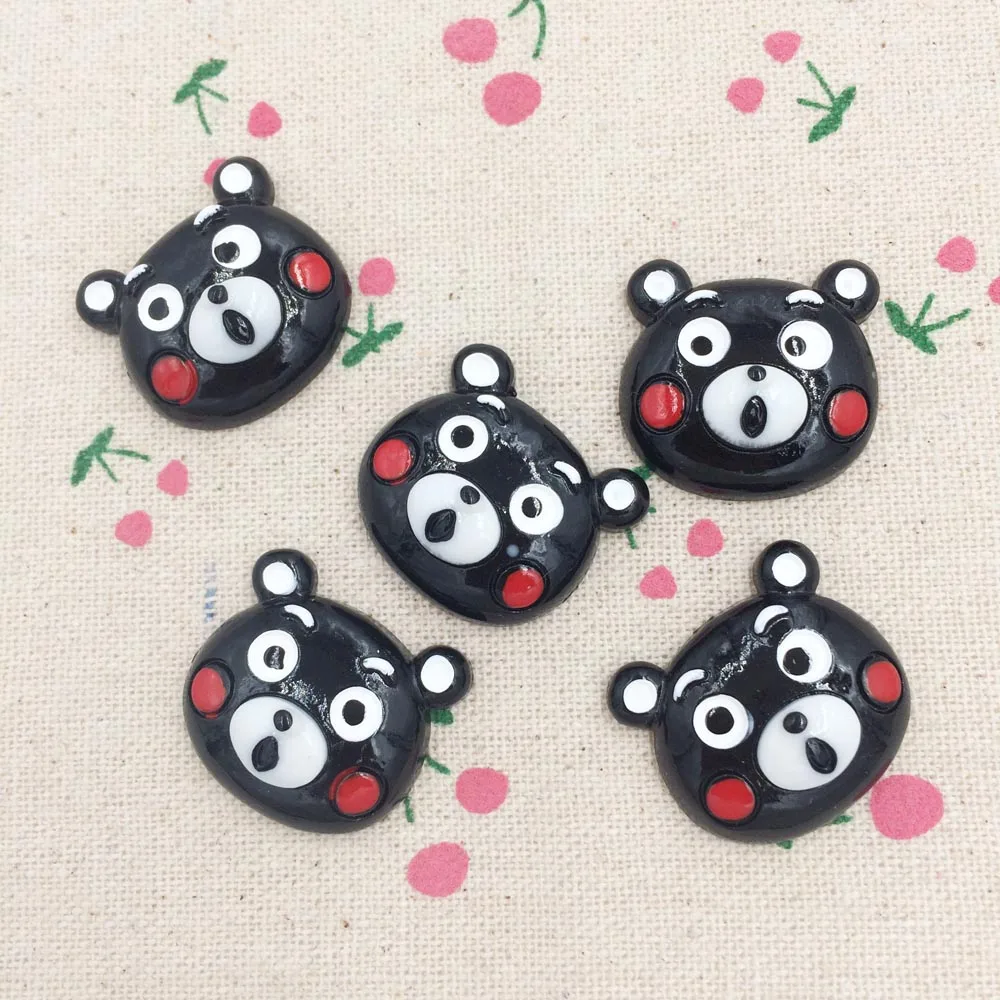 10 шт. кабошон с плоской задней поверхностью из смолы Kawaii японский медведь
