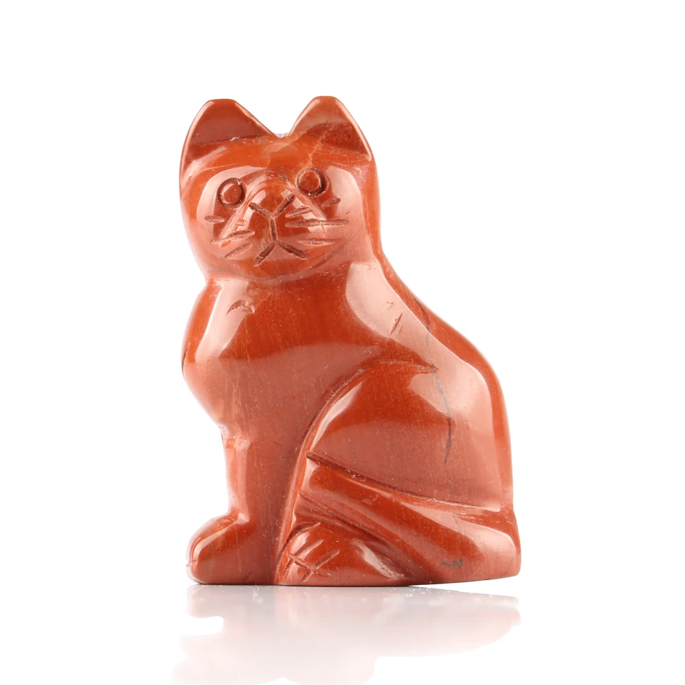 Фигурка кошки из натурального камня тигрового глаза 2 0 дюйма | Дом и сад