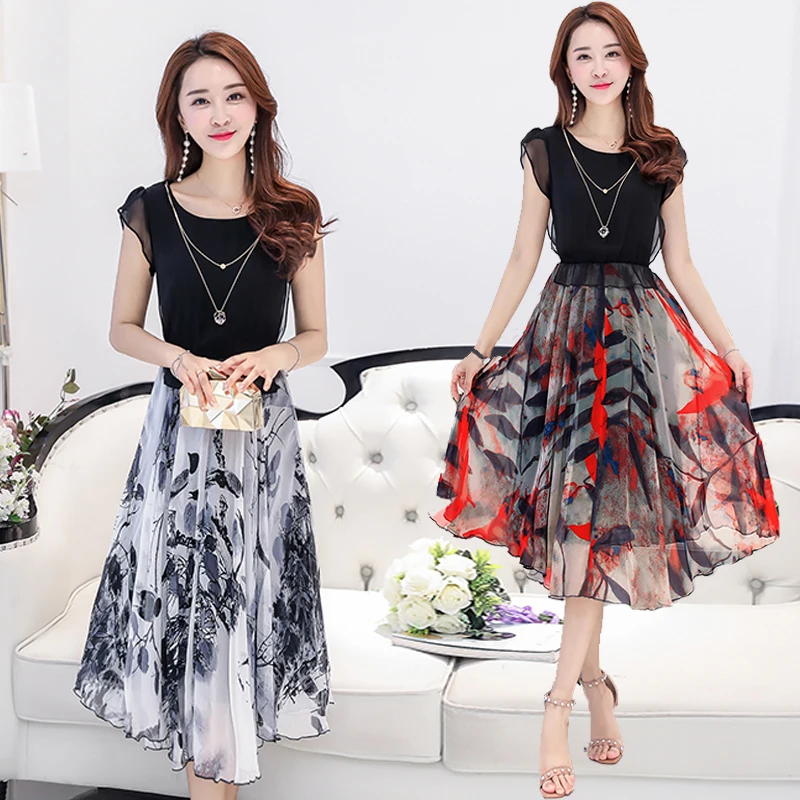 Шифоновое платье 2020 летнее стильное богемное тонкое Пляжное Платье с принтом