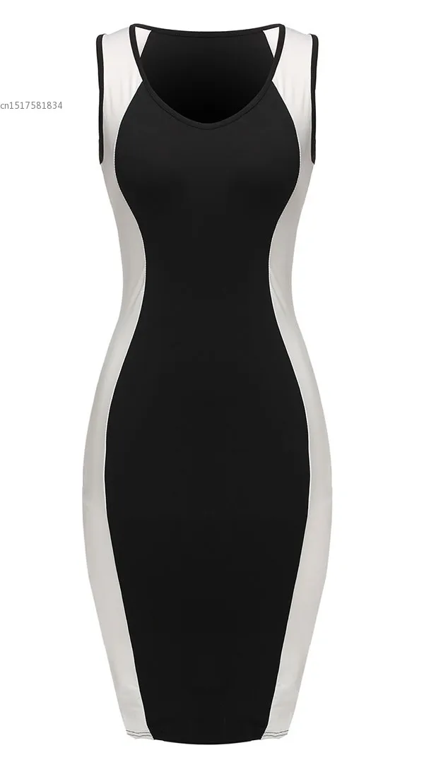 Женские летние платья 2018 летнее Клубное платье без рукавов тонкий жилет для