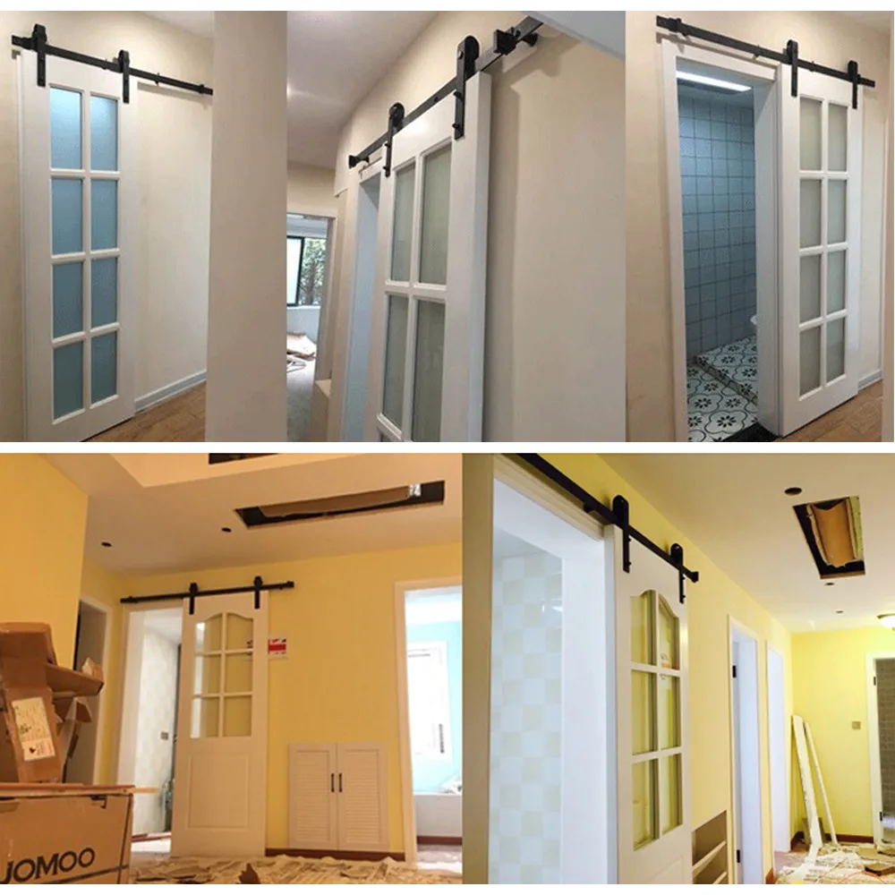 2 м деревянная раздвижная дверь сарая трек набор оборудования стальная