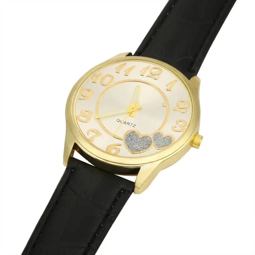 Женский кожаный ремешок аналоговый роскошный бренд кварцевые женские часы