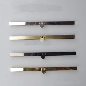 11 дюймов, 19 см, сделай сам, Женский кошелек, рамка, прямой край, гладкая, ровная бронза, черный, серебристый, золотой цвет, металлическая застежка для изготовления сумок