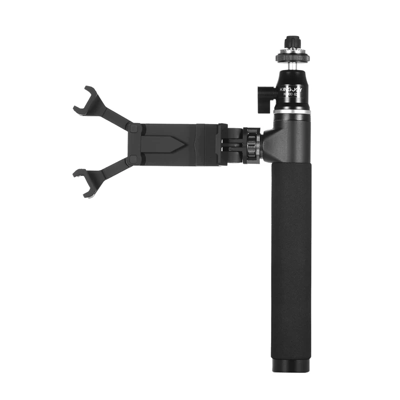 

KINGJOY Extendable Selfie Stick Monopod + Phone Clip Holder with 1/4" Screw for DJI OSMO Stabilizer for Gopro Hero 7 6 5 Camera