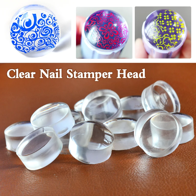 1 шт. силиконовая головка для стемпинга ногтей 2 8 см|stamping head|clear jelly nail stampersjelly stamper |