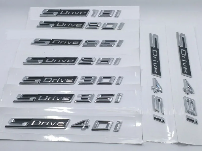 

2pcs ABS Original Quaity Sdrive18i 20i 28i 30i 35i 40i emblem sticker for BMW F12 F35 E71 X1 X3 X5 X6 GT Z4