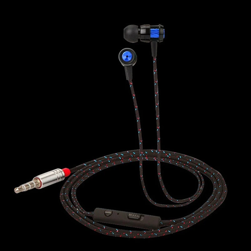 Стерео наушники в ухо проводные телефоны бас Музыка гарнитура 3 5 мм с микрофоном