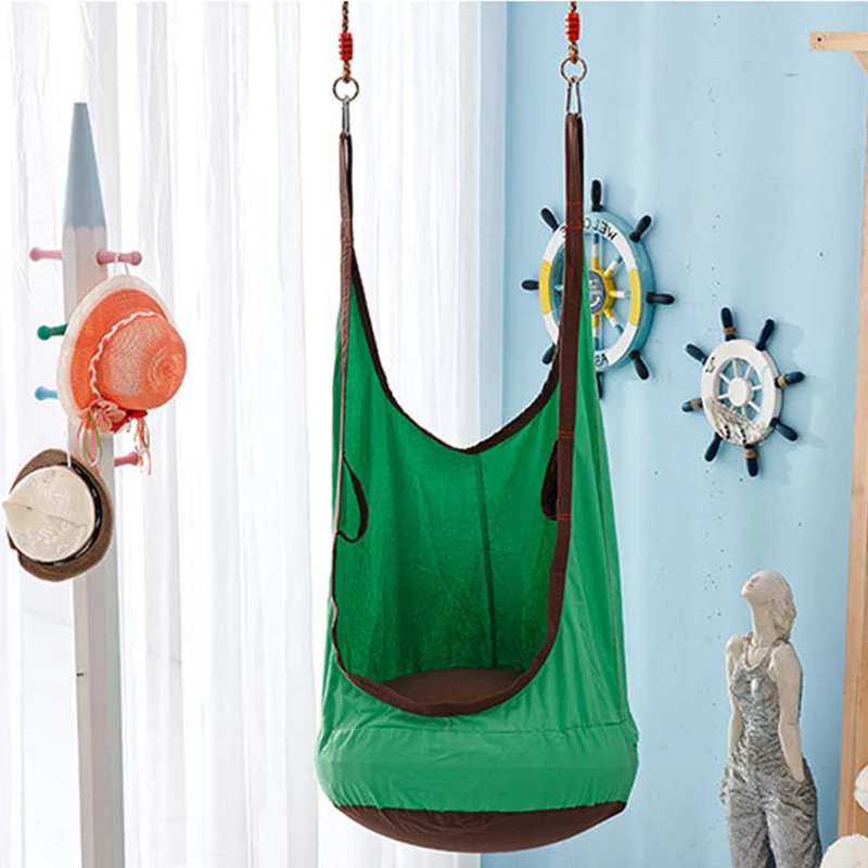 Children Hammock Inflatable Cushion Portable Health Cotton Garden Furniture Swing Chair Indoor Outdoor Green Child Seat | Мебель
