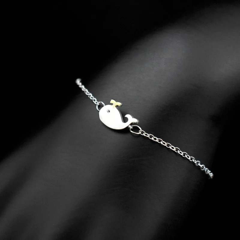 Женский браслет с дельфином серебро 925 пробы|hand chain|bracelet czpendant bracelet |