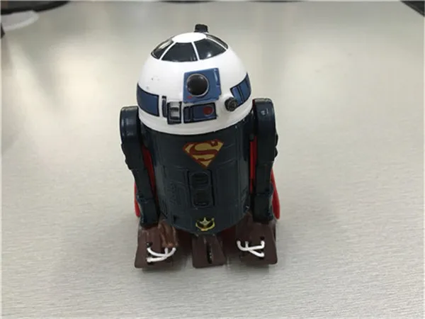 Бесплатная доставка милые Звездные войны Робот R2D2 R2-D2 cos Супермен 10 см в штучной