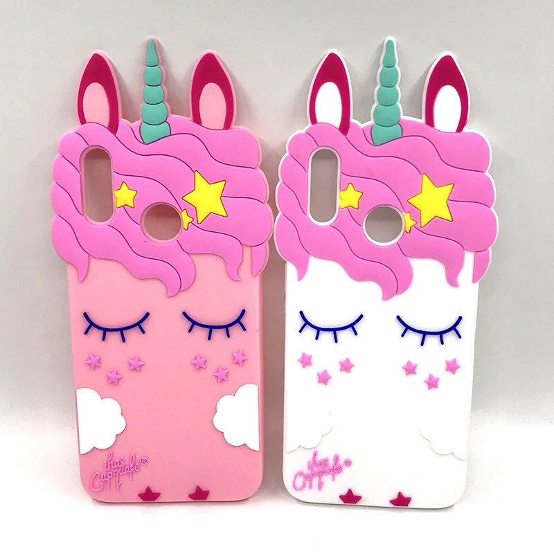

For Huawei Honor 10 Lite Case P Smart 2019 Cute 3D Unicorn Soft Silicone Shockproof Back Cover Protective Phone Case Coque Capa