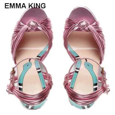 XYLX20-FE EMMA KING/женская форма змеи; Босоножки на каблуке с принтом; шикарный стиль; босоножки на высоком каблуке с открытым носком; туфли на высоком каблуке с пряжкой и ремешком на День святого Валентина - Цвет: XYLX20-FE