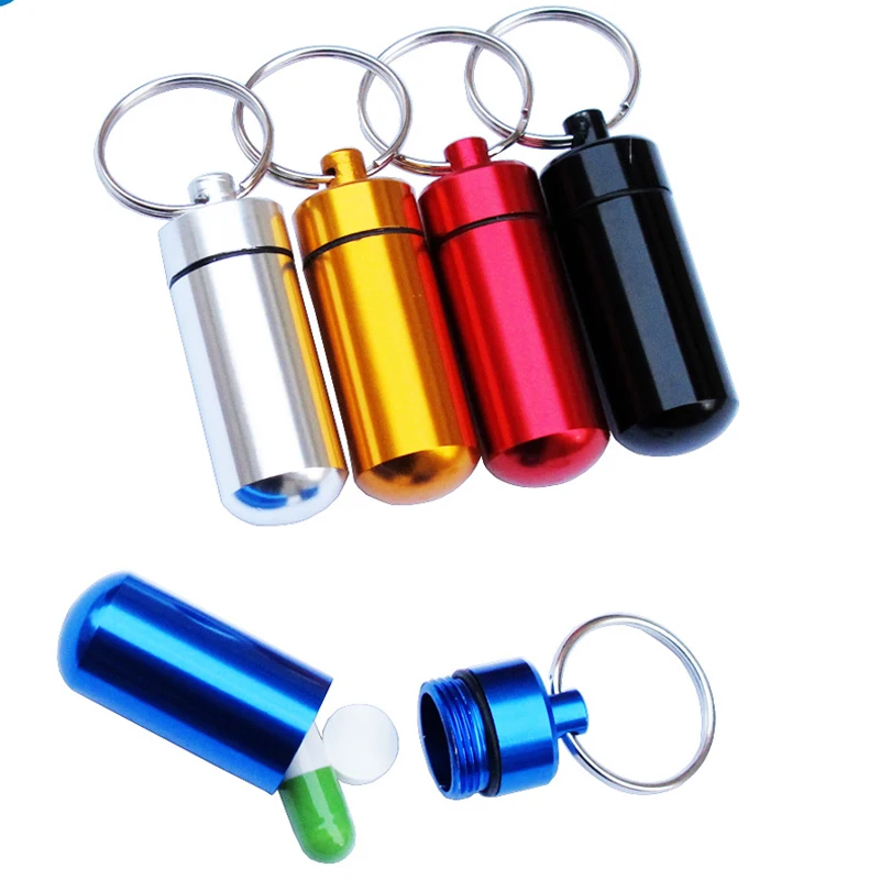 

Компактный алюминиевый портативный дорожный контейнер для таблеток, органайзер для таблеток, диспенсер для лекарств, контейнеры для хранения лекарств 300 шт./лот