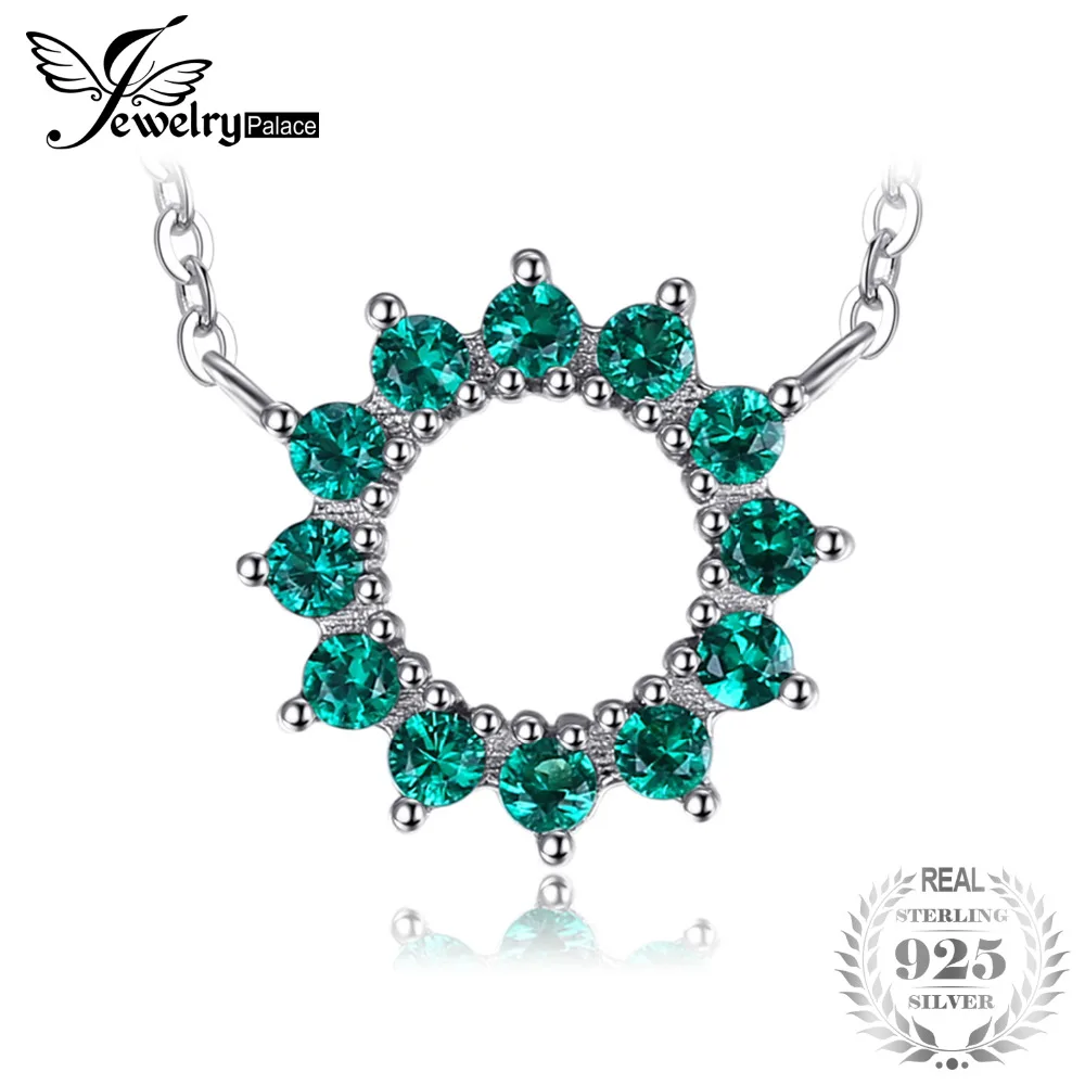 JewelryPalace 0.3ct Nano России имитацией изумрудов Цепочки и ожерелья с цепочкой 925 Серебро