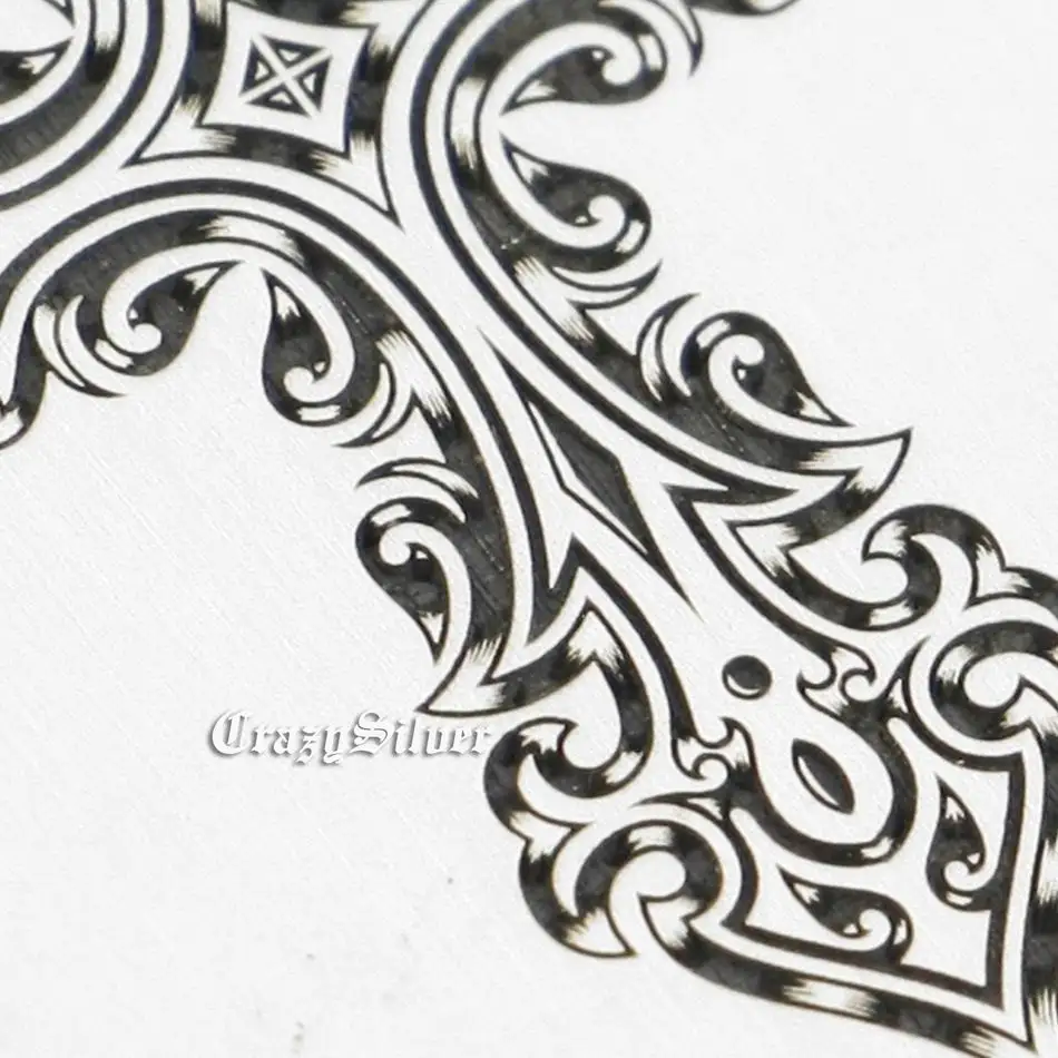 Высокая деталь глубокая гравировка 925 пробы серебряный крест собака тег мужские