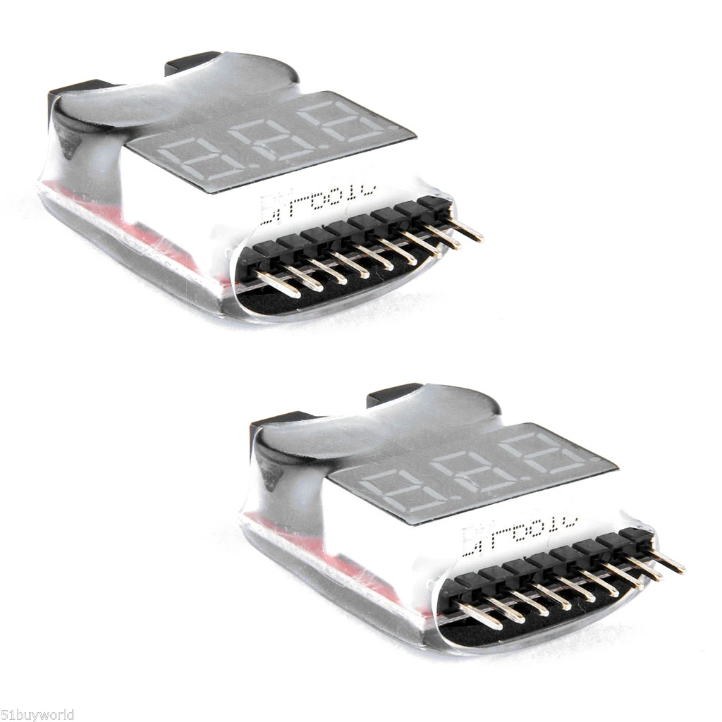 2x 1 S 8 RC Lipo батарея низкого напряжения Звуковой сигнал индикатор проверки тестер