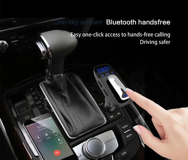 Nulaxy FM передатчик Bluetooth модулятор Hands-free Автомобильный MP3-плеер Поддержка