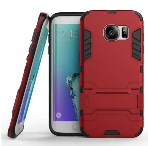 S7 edge гибридный жесткий мягкий прочный силиконовый резиновый чехол для телефона